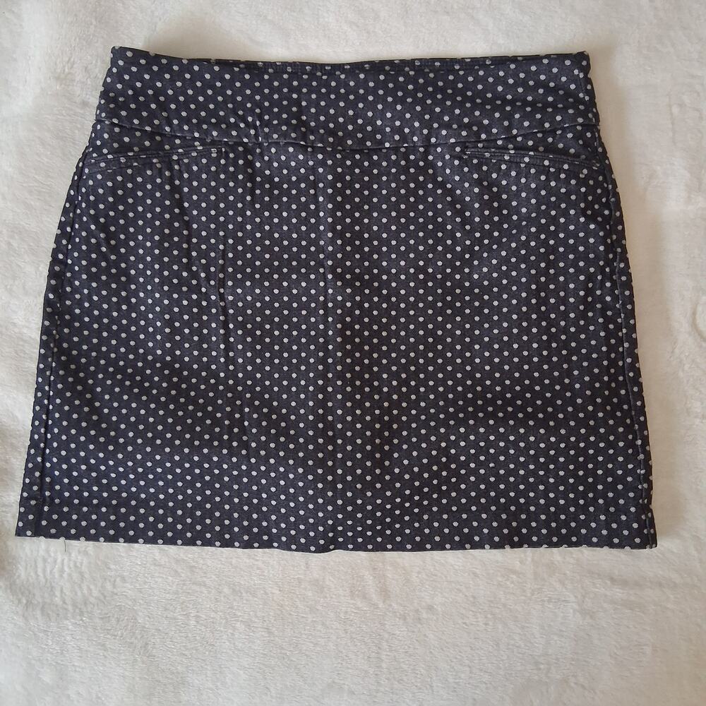 Attyre New York Women Polka Dot Pull on Skort Stretch Active Tennis Golf Navy-6